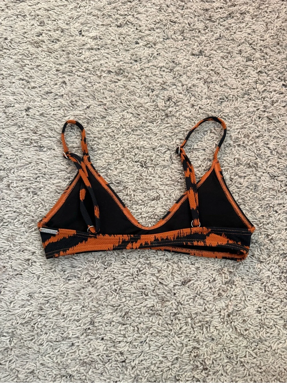 Billabong Bikini Top Black and Orange XS - Picture 2 of 4